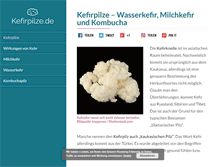 Tablet Screenshot of kefirpilze.de